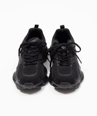 WEGO メッシュコンビ厚底スニーカー ブラック