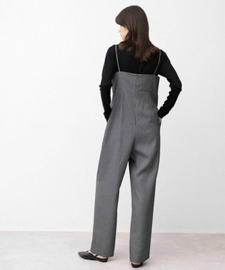 NAVE 【Nave】ウールポリエステルツイル オールインワン トップグレー系