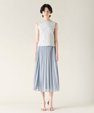 GRACE CONTINENTAL チンツプリーツスカート ブルー