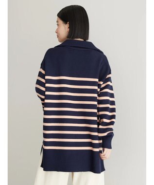 AMERICAN HOLIC バイパチ衿付きニットチュニック Navy