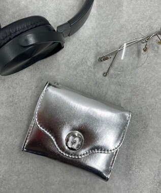 WEGO フラワーレターミニウォレット シルバー