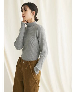 CRAFT STANDARD BOUTIQUE ウォッシャブルリブタートルニットプルオーバー Light Gray