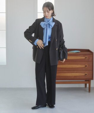 WEGO 【ANGIE VINTAGE/S/Mサイズ展開 / オケージョン対応 / セレモニー対応】ゴールドボタン テーラードジャケット / 金ボタン ダブル ブレザー ダークグレー