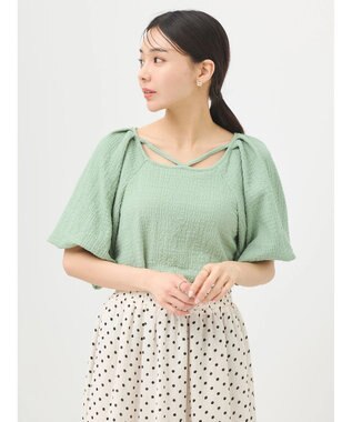 earth music&ecology バルーンスリーブプルオーバー Mint