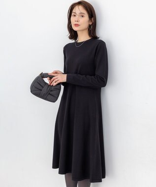 組曲 L シックフレアニットワンピース ブラック系