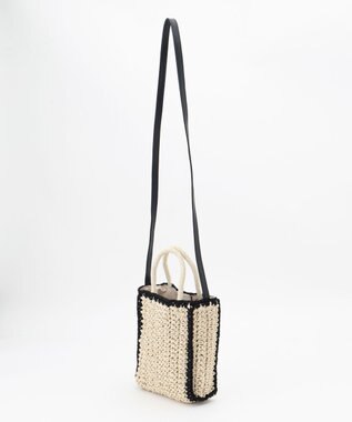 ANY SIS バイカラーミニカゴショルダー バッグ ナチュラル×ブラック