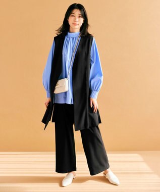 ANY 【セットアップ対応・UVケア・接触冷感】イージケアスタイルアップジレ ブラック