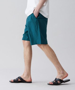 UNFILO MENS ライトリネン ショートパンツ [23年春夏商品] ダークグリーン
