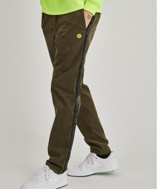 PW CIRCULUS 【MEN】サイドライン コーデュロイパンツ カーキ系