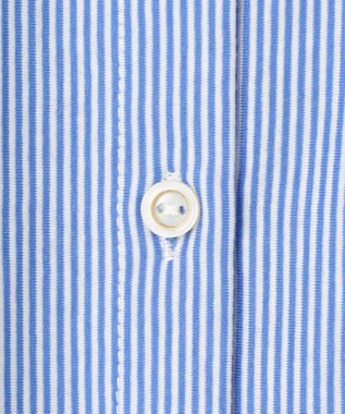 ANY SIS シルケットストライプ スキッパー カットソー ブルーストライプ