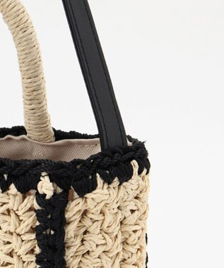 ANY SIS バイカラーミニカゴショルダー バッグ ナチュラル×ブラック