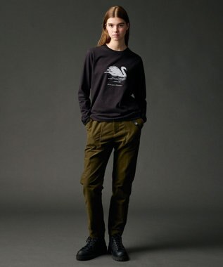 JOSEPH ABBOUD MOUNTAIN 【JAPANファブリック/ストレッチ】ストレッチライトモールスキンベイカー パンツ カーキ系