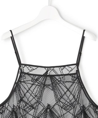 23区 【先行予約】刺繍レース キャミソールワンピース ブラック系