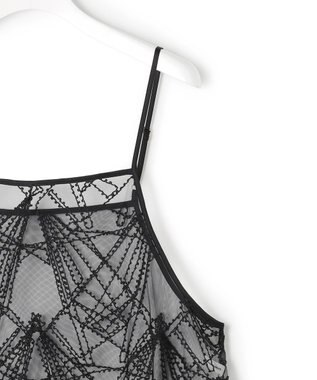 23区 【先行予約】刺繍レース キャミソールワンピース ブラック系