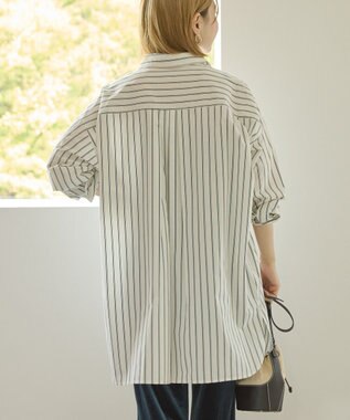 AMERICAN HOLIC イージーケアオーバーチュニックシャツ Stripe
