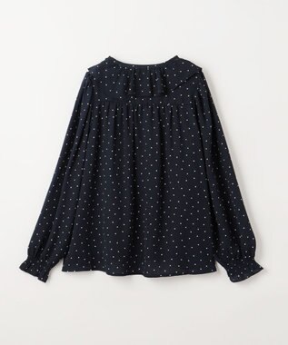 組曲 KIDS 【150-160cm】ラッフルドット ブラウス ネイビー系5