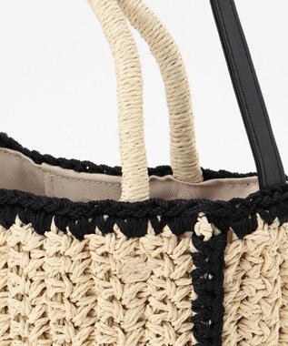 ANY SIS バイカラーミニカゴショルダー バッグ ナチュラル×ブラック