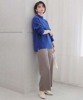 ANY SIS L ハイネックAir ニット ブルー