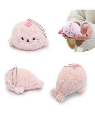 Mother garden しろたん マスコットキーホルダー 《桜 ふんわり》 10cm 桜ふんわりキーホルダー