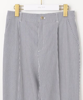 ANY SIS 【洗える】コードレーンストレッチ テーパードパンツ ネイビー