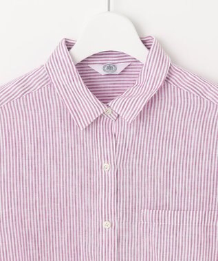 J.PRESS LADIES 【洗える】リネン シャツ パープル系1