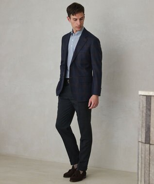 GOTAIRIKU 【REDA】TIMELESS HARMONY ジャケット_ネイビー×ブラウン ネイビー×ブラウン チェック