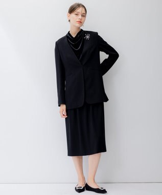 23区 【APPLAUDIR】クリアジョーゼット ジャケット ブラック系