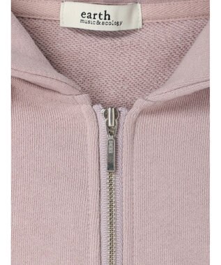 earth music&ecology 裏毛ＺＩＰパーカー Pink Beige