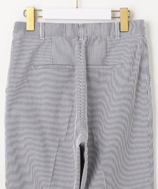 ANY SIS 【洗える】コードレーンストレッチ テーパードパンツ ネイビー