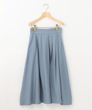 組曲 【セットアップ対応・ウエストゴム仕様】ニュアンスシフォン スカート サックスブルー系