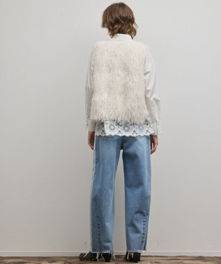 GRACE CONTINENTAL フリンジベスト ホワイト