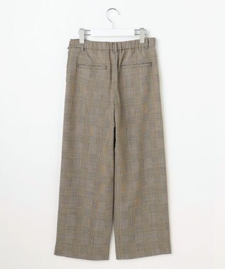 J.PRESS LADIES モナベールツイル チェック ワイド パンツ ブラウンチェック系