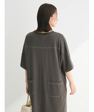 Green Parks ・ＳＵＧＡＲ　ＳＰＯＯＮ【ＣＯＯＬ】ステッチＴＥＥワンピ Charcoal Gray