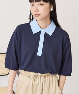 AMERICAN HOLIC 【マルチ機能】カノコポロシャツ Navy