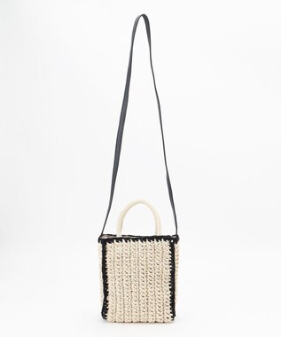 ANY SIS バイカラーミニカゴショルダー バッグ ナチュラル×ブラック