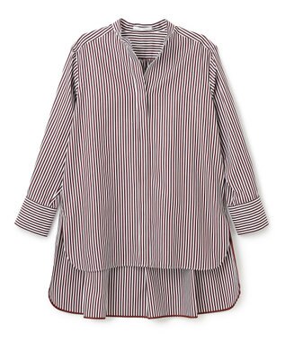 BEIGE， BAILLEUL / ロングシャツ Brown Stripe