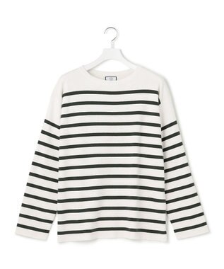 J.PRESS YORK STREET 【UNISEX】バスクボーダー ニット ダークグリーン系1