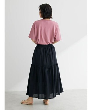 Green Parks ティアードロングスカート Black
