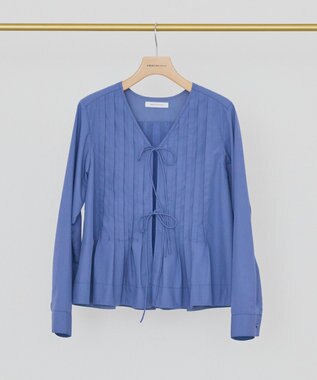 AMERICAN HOLIC 【イージーケア】ピンタックブラウス Blue