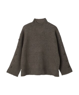 earth music&ecology 袖ボタンニットプルオーバー