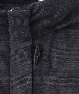 J.PRESS LADIES S ハウンドトゥース&グレンチェック ロング ダウンコート ネイビー系3