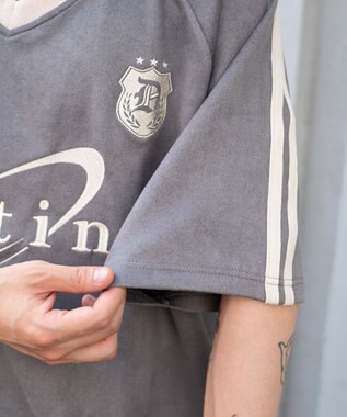 WEGO 【ユニセックス着用ITEM/MLサイズ展開】フェイクスウェードゲームT（SS） ブラック中濃色