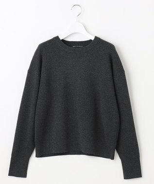 23区 L 【洗える】コットンウール クルーネック プルオーバー グレー系