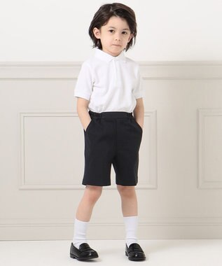 J.PRESS KIDS 【90-130cm】40／2鹿の子 ポロシャツ(半袖・刺繍なし） ホワイト系