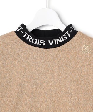 23区GOLF 【WOMEN】ラメスウェットモックネック ダブルニット 裏毛素材 ゴールド系