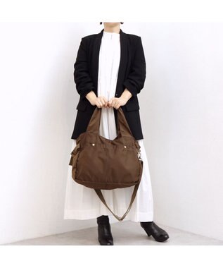 UNBILLION カシュカシュ cachecache / ナイロンタウン2wayボストンバッグ ブラウン