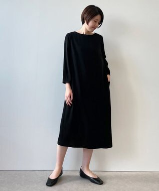 自由区 L 【セットアップ可】ダブルクロス サックワンピース ブラック系