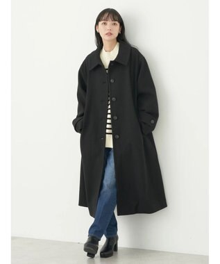 earth music&ecology ステンカラーコート（無地） Black