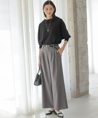 組曲 シュットクロスワイド パンツ グレー系