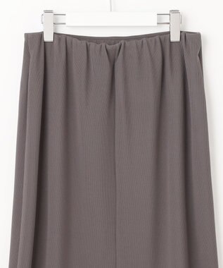 J.PRESS LADIES S 【洗える】ストレッチリブフェイス スカート スレート系